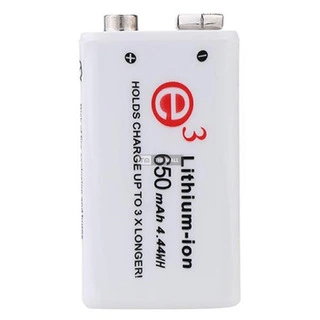 9V Li-ion 650mAh Rechargeable Battery - 3