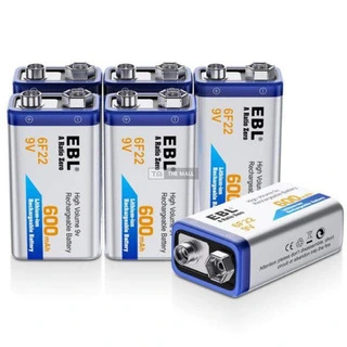 EBL 9V 6F22 Lithium Rechargeable Battery - 5