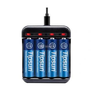 Tipsun 1.5V AA 4pcs Rechargeable Battery