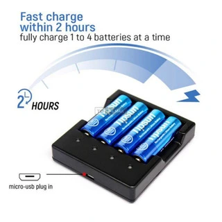 Tipsun 1.5V AA 4pcs Rechargeable Battery - 3