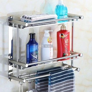 Wall Mounted Bathroom Rack - Two Tier