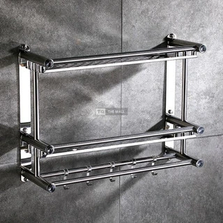 Wall Mounted Bathroom Rack - Two Tier - 4