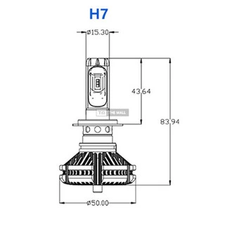 X3 Car LED Headlight Bulb - H7 - 7