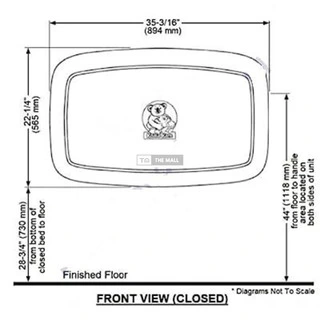 Baby Changing Station, Wall Mounted - 2