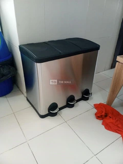 60L Pedal Trash Bin 3 in 1 Compartment - 3