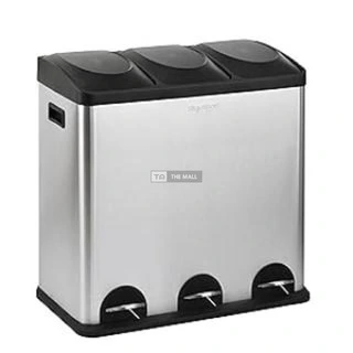 60L Pedal Trash Bin 3 in 1 Compartment - 4