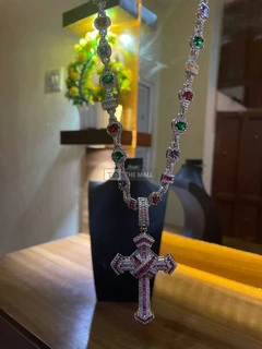 Rhinestone Zirconia Necklace - 4