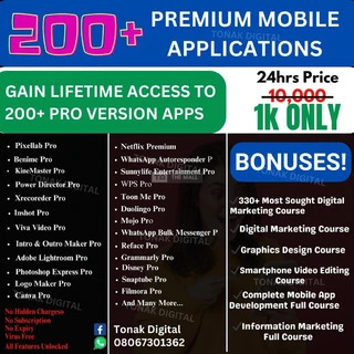 Access 200+ Premium Apps