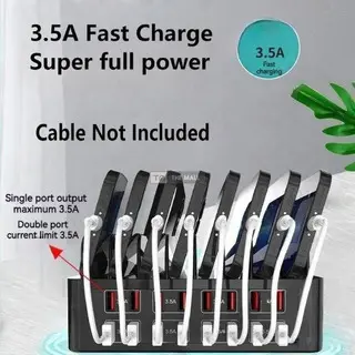 16-Port USB 150W Fast Charging Station - 2