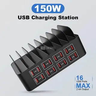 16-Port USB 150W Fast Charging Station - 4