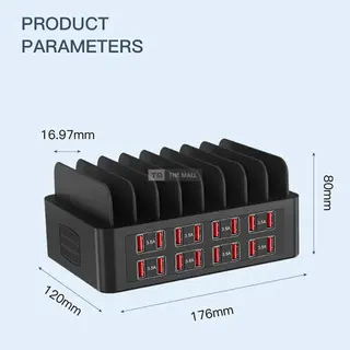 16-Port USB 150W Fast Charging Station - 8
