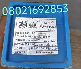 1.5hp - 160m AC/DC Samking Solar Pump