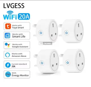 Tuya 20a Smart Wifi Socket Plug- Uk Plug
