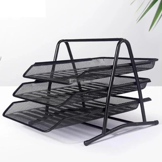 3-Tier Metal Mesh Document Tray