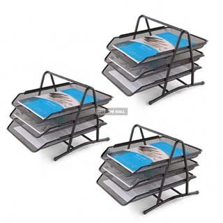 3-Tier Metal Mesh Document Tray - 2